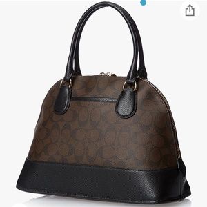 Coach Signature Cora Domed Satchel Bag